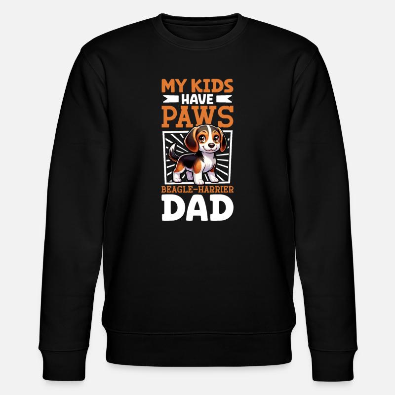 Beagle Harrier Dad - Stanley/Stella CHANGER Unisex Organic Sweatshirt - black