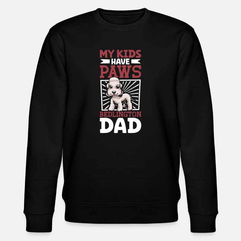 Bedlington Terrier papa - Sweat bio CHANGER Stanley/Stella Unisexe - noir
