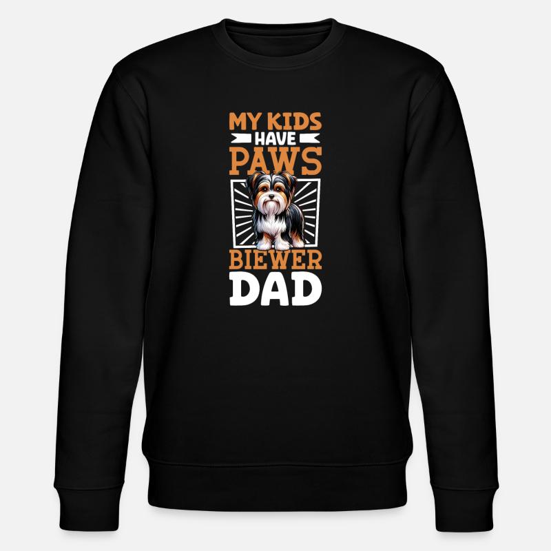 Biewer Terrier Papa - Sweat bio CHANGER Stanley/Stella Unisexe - noir