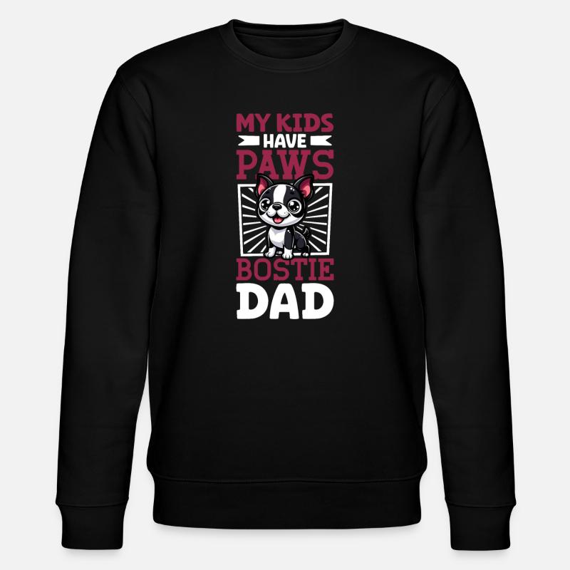 Papa terrier de Boston - Sweat bio CHANGER Stanley/Stella Unisexe - noir