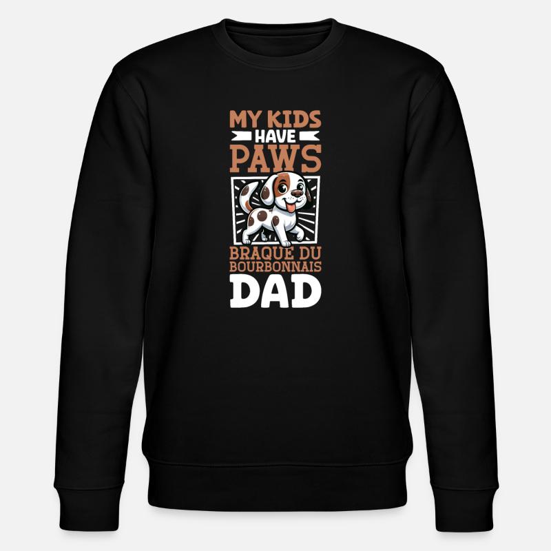 Braque du Bourbonnais Papa - Sweat bio CHANGER Stanley/Stella Unisexe - noir