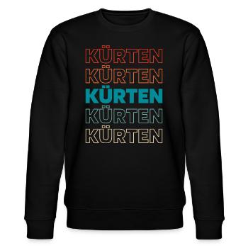 Deutsche Stadt Kürten Nordrheinwestfalen - Stanley/Stella Unisex Bio-Sweatshirt CHANGER  - Schwarz - Vorne - Nik (191cm) & Marisol (170cm)
