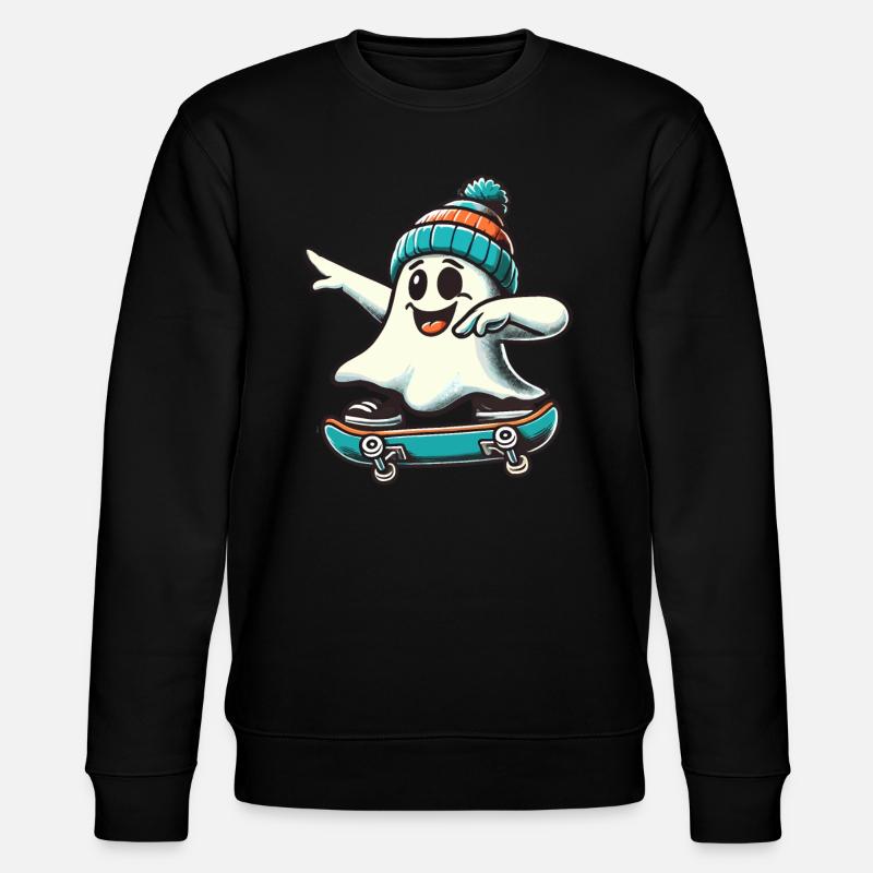 Skateboaring Dabbing Ghost Skateboard Dab - Sweat bio CHANGER Stanley/Stella Unisexe - noir