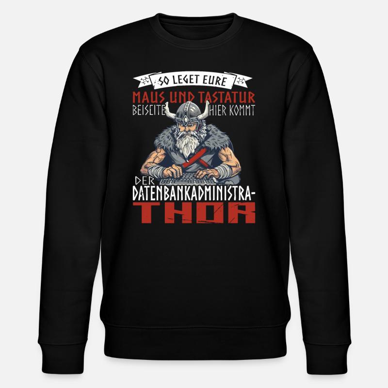 Datenbankadministrathor Codierung Datenanalyst - Stanley/Stella Unisex Bio-Sweatshirt CHANGER  - Schwarz