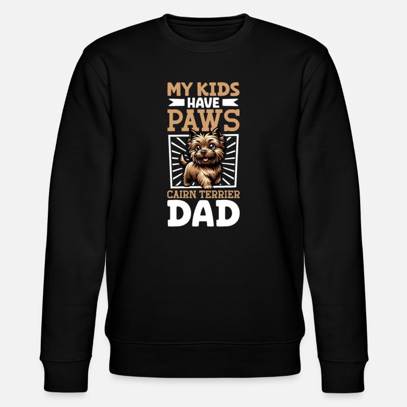 Cairn Terrier Papa - Stanley/Stella Unisex Bio-Sweatshirt CHANGER - Schwarz