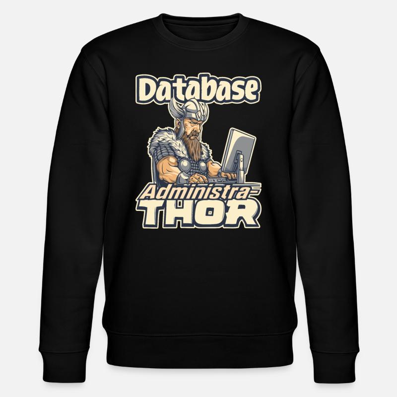 Viking Databaseadministra-thor Nerdy - Stanley/Stella CHANGER Unisex Organic Sweatshirt - black