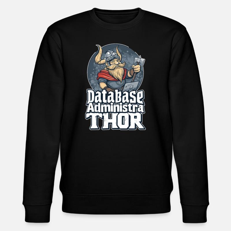 Viking Databaseadministra-thor Nerdy - Stanley/Stella CHANGER Unisex Organic Sweatshirt - black