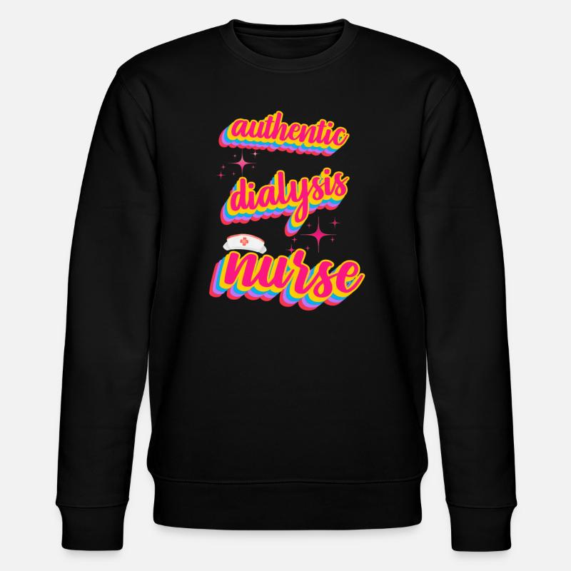 Authentische Dialyseschwester im Retro-Stil - Stanley/Stella Unisex Bio-Sweatshirt CHANGER - Schwarz