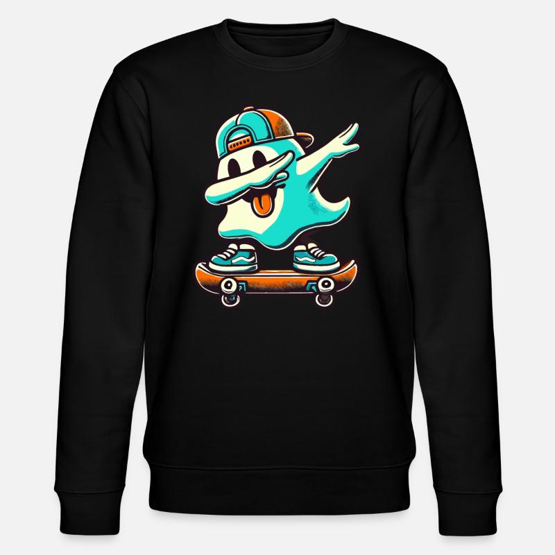 Skateboaring Dabbing Ghost Skateboard Dab - Sweat bio CHANGER Stanley/Stella Unisexe - noir