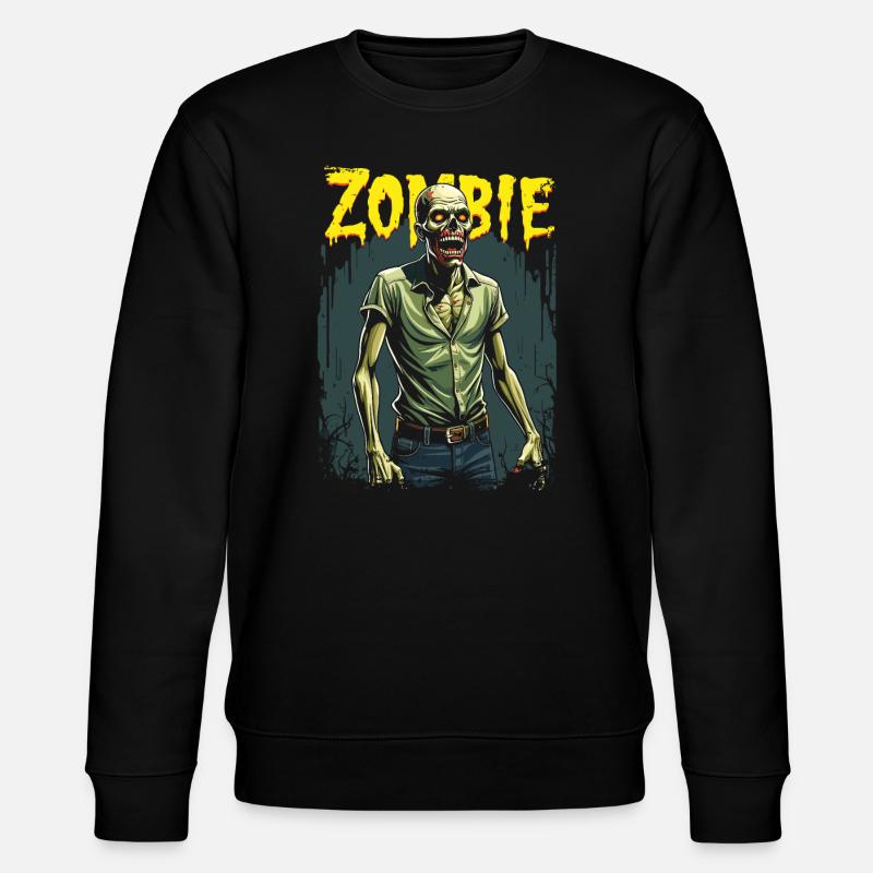 Halloween Zombie Design - Stanley/Stella Unisex Bio-Sweatshirt CHANGER  - Schwarz