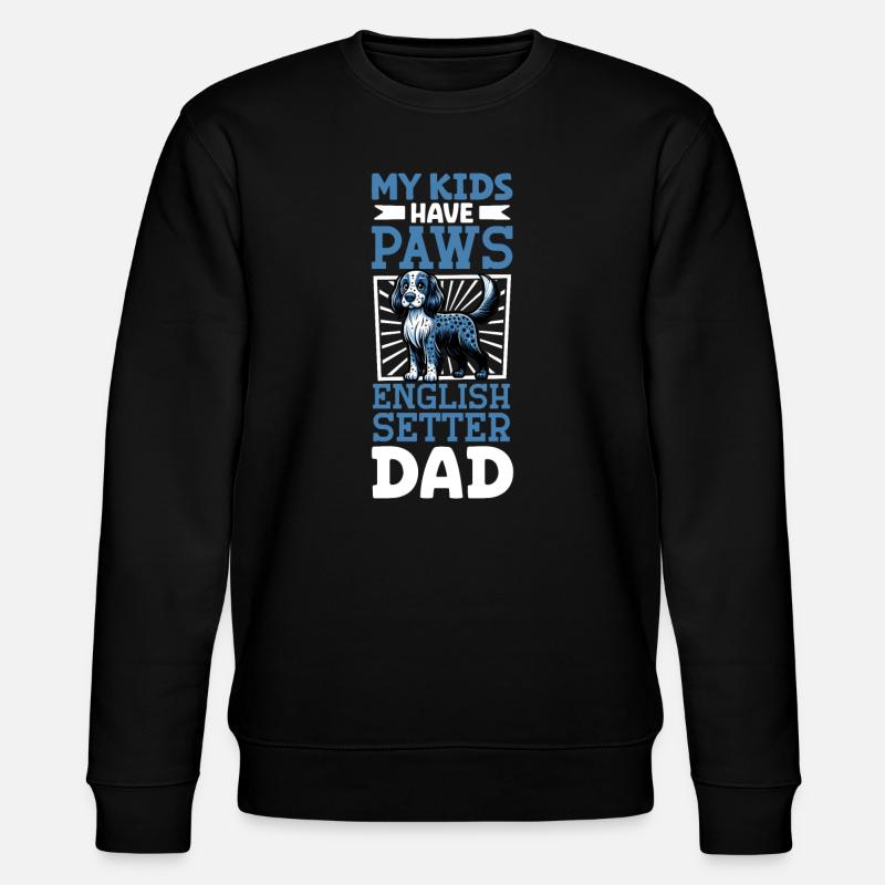 Papa setter anglais - Sweat bio CHANGER Stanley/Stella Unisexe - noir