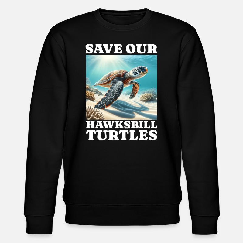 Sava hawksbill turtle - Stanley/Stella CHANGER Unisex Organic Sweatshirt - black