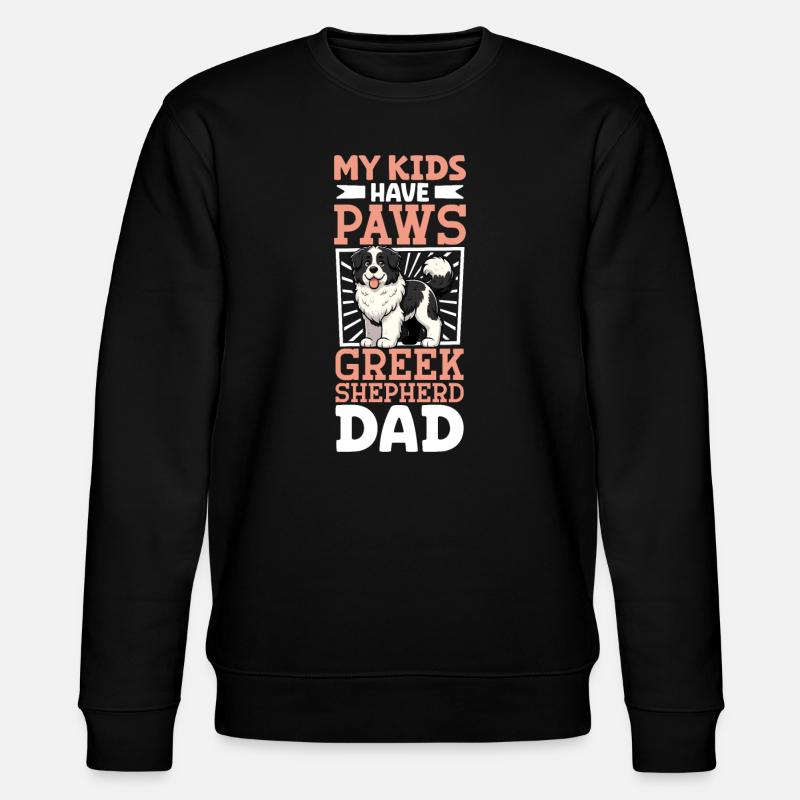 Griechischer Schäferhund Papa - Stanley/Stella Unisex Bio-Sweatshirt CHANGER  - Schwarz