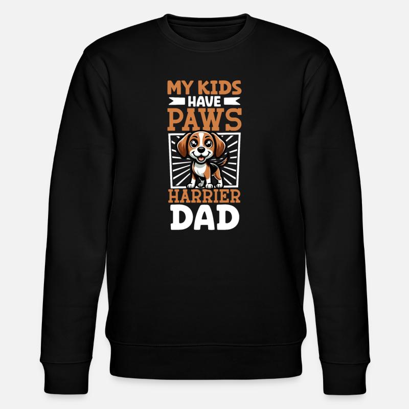 Harrier Papa - Stanley/Stella Unisex Bio-Sweatshirt CHANGER - Schwarz