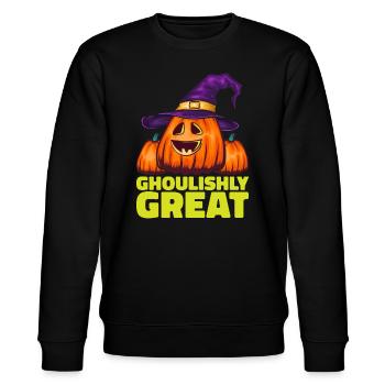 Halloween Costume - Stanley/Stella CHANGER Unisex Organic Sweatshirt - black - Front - Nik (191cm) & Marisol (170cm)