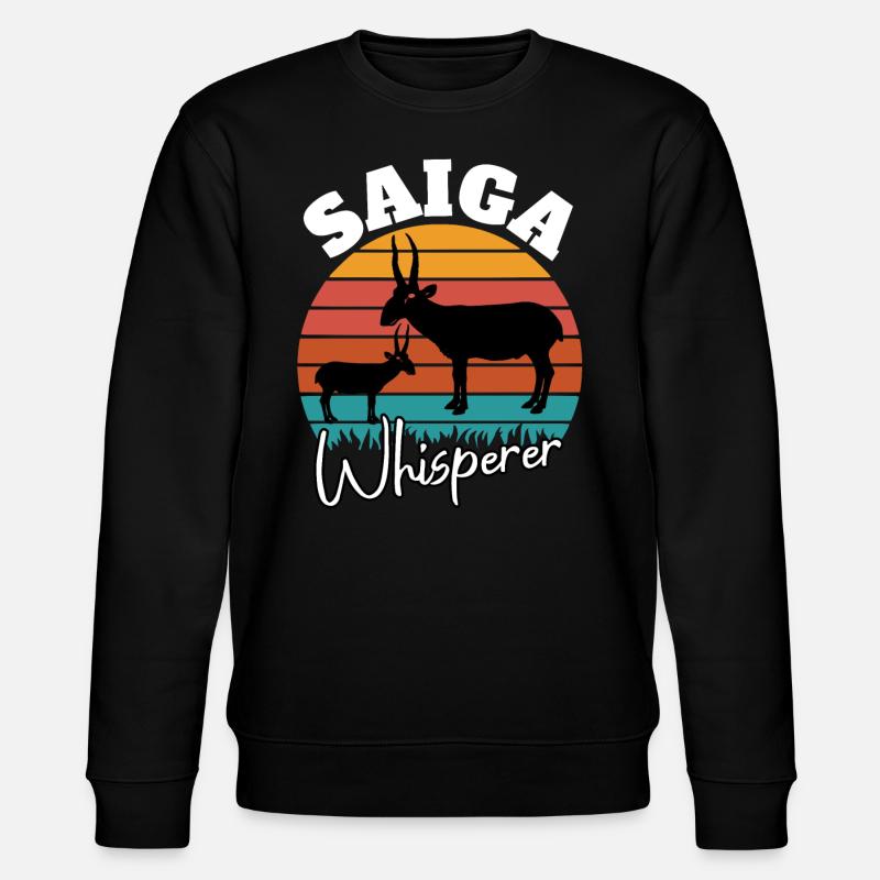 Saiga Antilope Flüsterer - Stanley/Stella Unisex Bio-Sweatshirt CHANGER - Schwarz