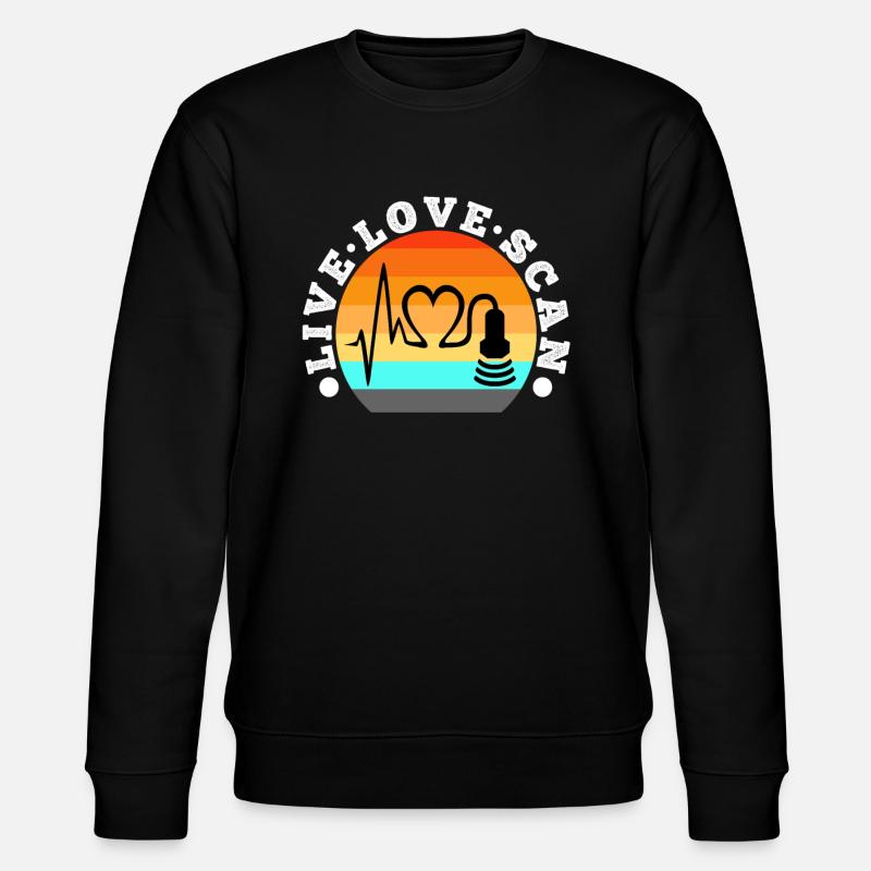 Live Love Scan - Stanley/Stella Unisex Bio-Sweatshirt CHANGER  - Schwarz