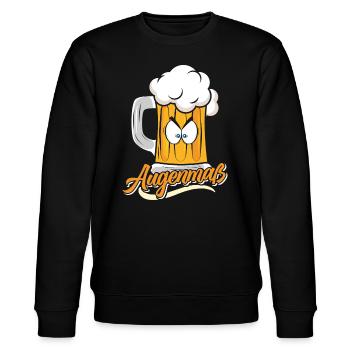 Münchner Volksfest AUGENMAß Lustiges Bierzelt - Stanley/Stella Unisex Bio-Sweatshirt CHANGER  - Schwarz - Vorne - Nik (191cm) & Marisol (170cm)