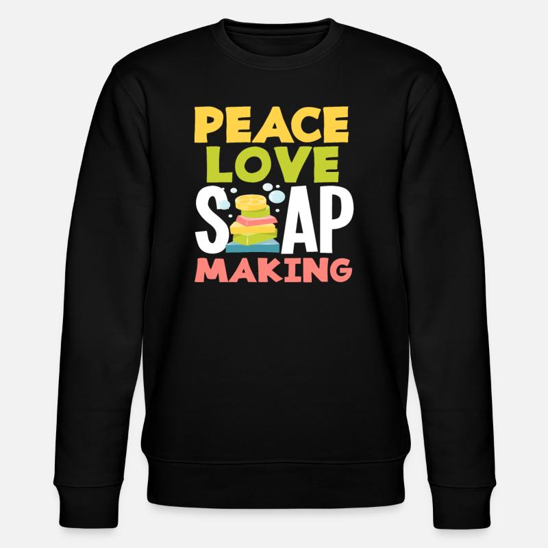 Peace Love Soap Making - Stanley/Stella CHANGER Unisex Organic Sweatshirt - black
