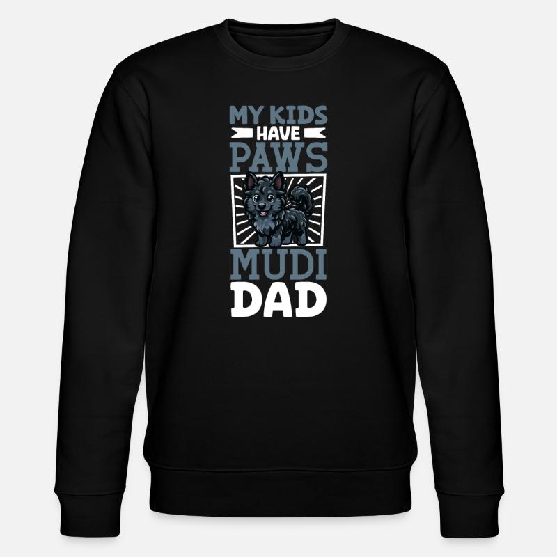 Mudi Papa - Stanley/Stella Unisex Bio-Sweatshirt CHANGER  - Schwarz
