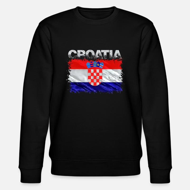Kroatien - Stanley/Stella Unisex Bio-Sweatshirt CHANGER  - Schwarz