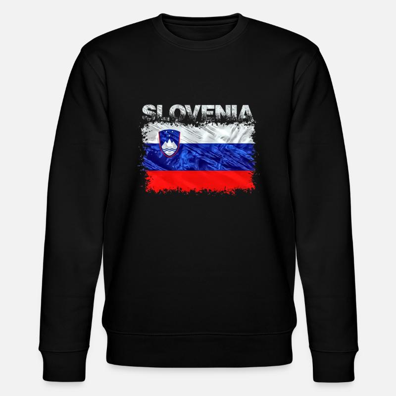Slowenien - Stanley/Stella Unisex Bio-Sweatshirt CHANGER  - Schwarz