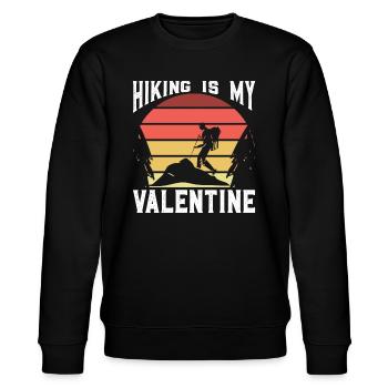 Ich liebe dich in die Berge Valentine Gift Wandern - Stanley/Stella Unisex Bio-Sweatshirt CHANGER  - Schwarz - Vorne - Nik (191cm) & Marisol (170cm)