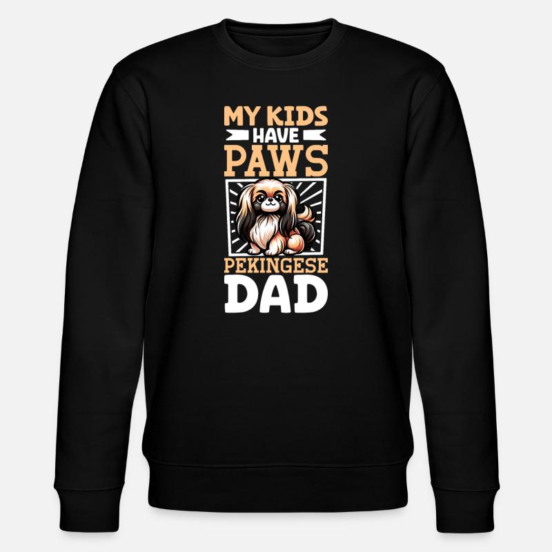 Pekingese Papa - Stanley/Stella Unisex Bio-Sweatshirt CHANGER - Schwarz
