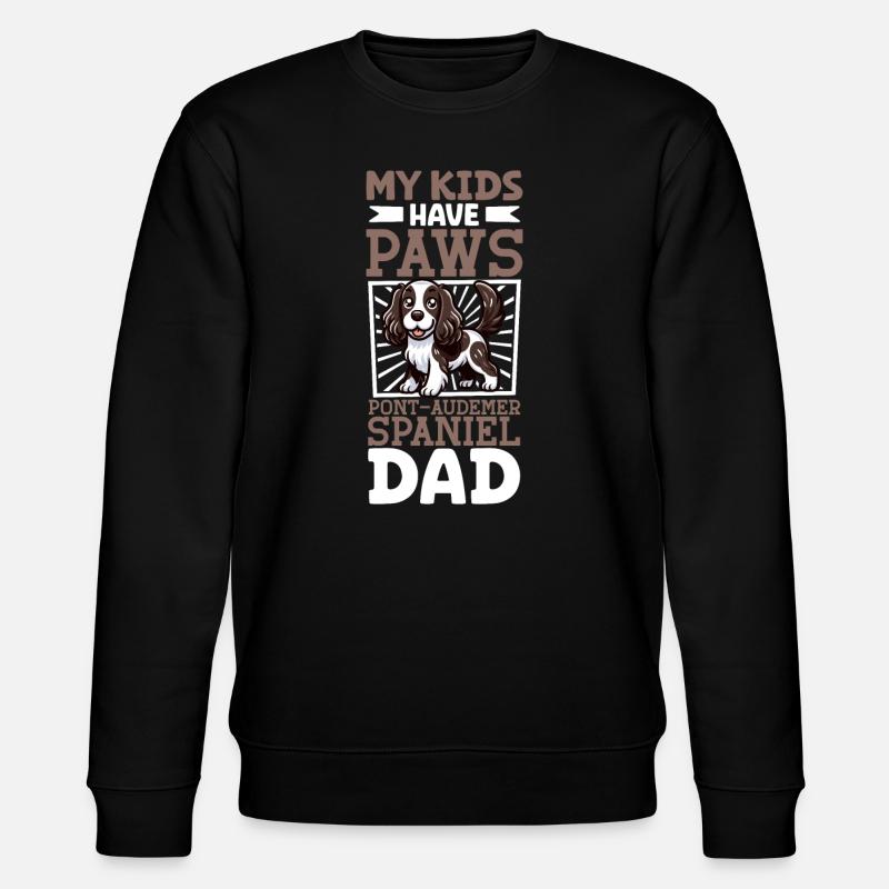 Epagneul de Pont-Audemer Papa - Sweat bio CHANGER Stanley/Stella Unisexe - noir