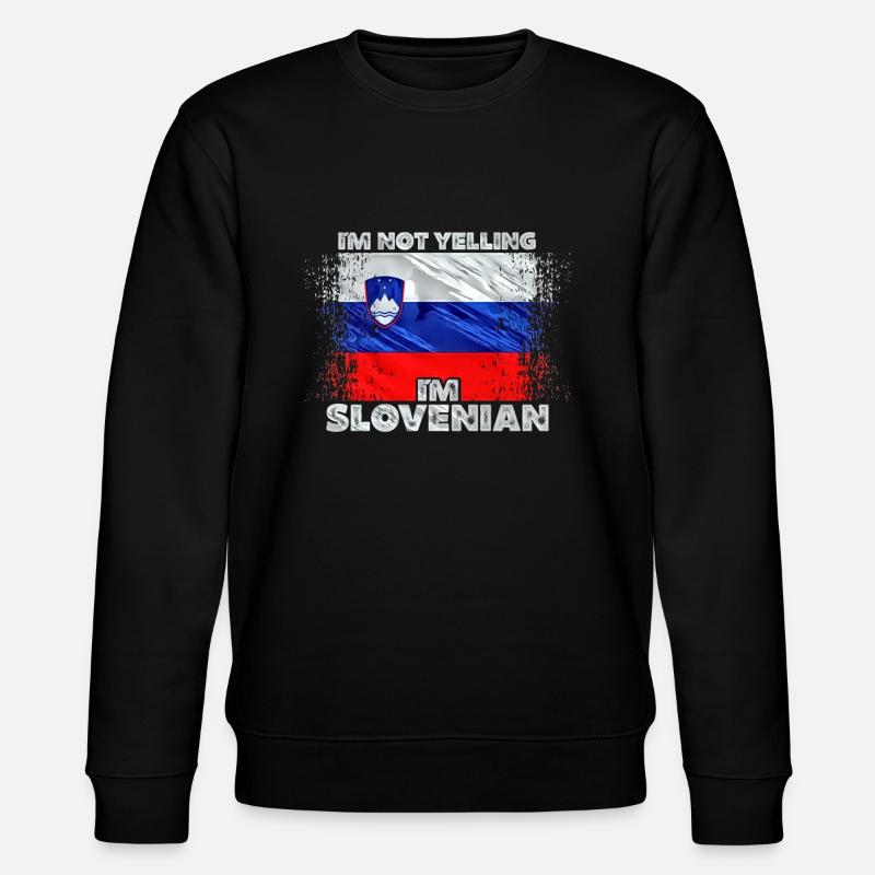 Slowenien - Stanley/Stella Unisex Bio-Sweatshirt CHANGER  - Schwarz