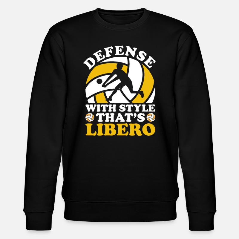 Volleyball Libero - Stanley/Stella Unisex Bio-Sweatshirt CHANGER  - Schwarz