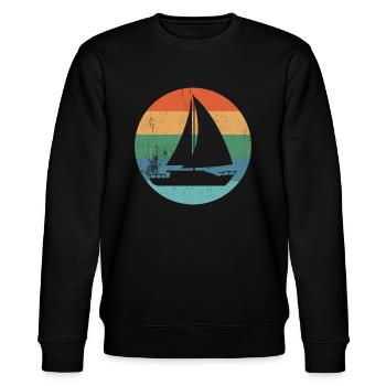 segelboot - Stanley/Stella Unisex Bio-Sweatshirt CHANGER  - Schwarz - Vorne - Nik (191cm) & Marisol (170cm)