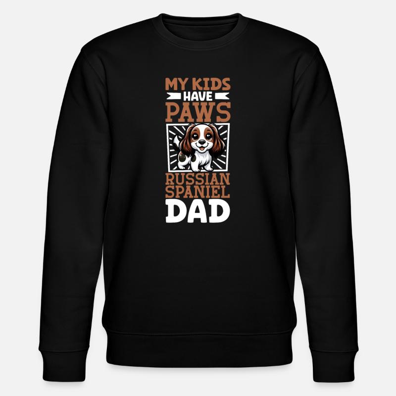 Papa épagneul russe - Sweat bio CHANGER Stanley/Stella Unisexe - noir