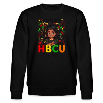 Future HBCU - Stanley/Stella Unisex Bio-Sweatshirt CHANGER  - Schwarz - Vorne - Nik (191cm) & Marisol (170cm)