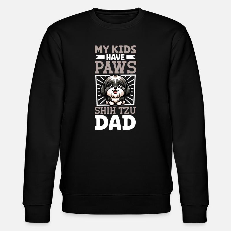 Shih Tzu Papa - Stanley/Stella Unisex Bio-Sweatshirt CHANGER  - Schwarz