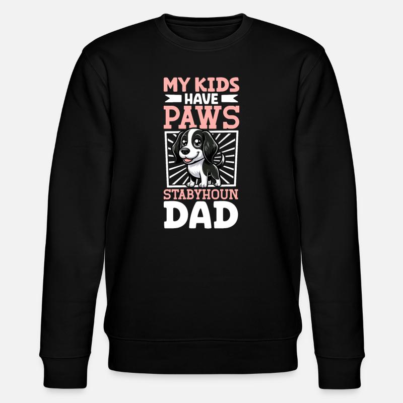 Stabyhoun Papa - Stanley/Stella Unisex Bio-Sweatshirt CHANGER  - Schwarz
