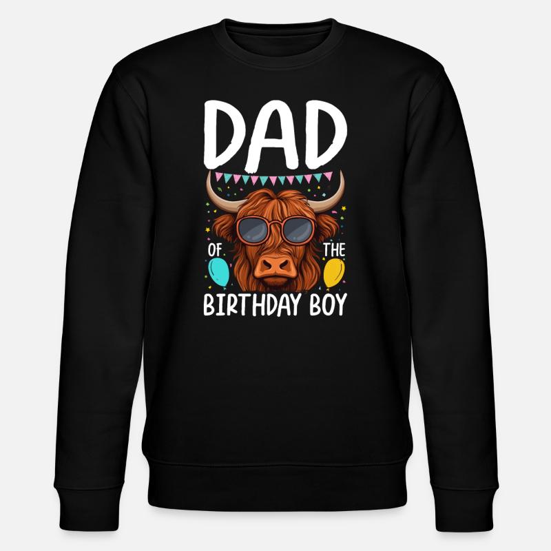 Papa du garçon d’anniversaire - Sweat bio CHANGER Stanley/Stella Unisexe - noir