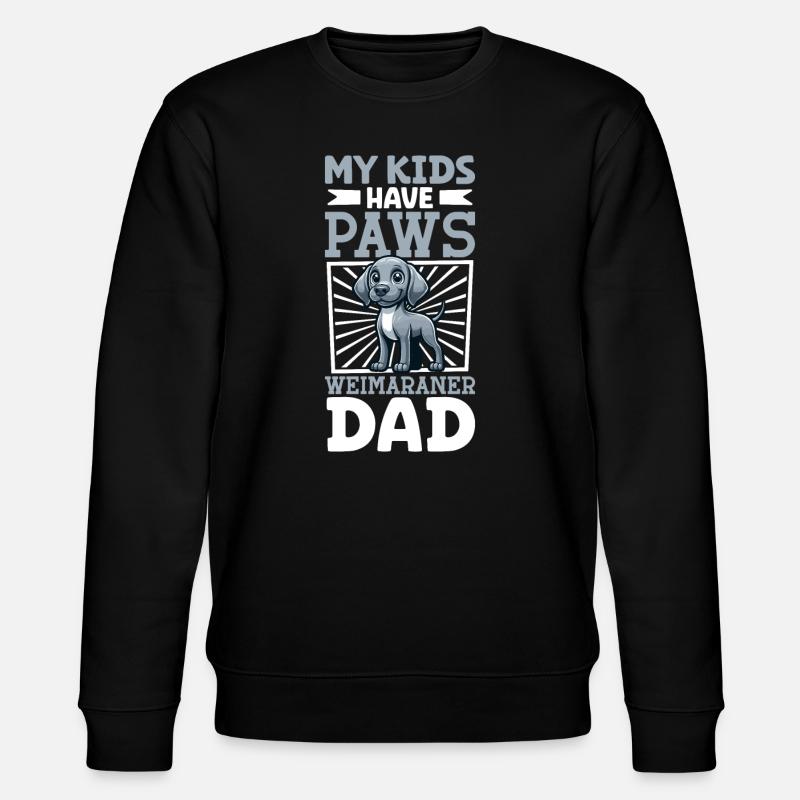 Weimaraner Papa - Stanley/Stella Unisex Bio-Sweatshirt CHANGER  - Schwarz