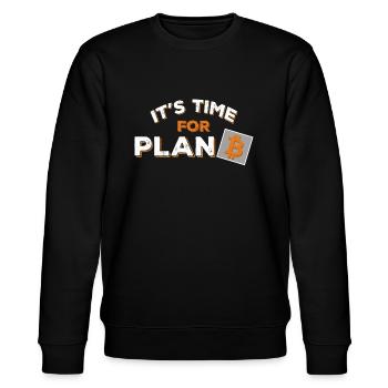 BTC Plan B - Stanley/Stella CHANGER Unisex Organic Sweatshirt - black - Front - Nik (191cm) & Marisol (170cm)