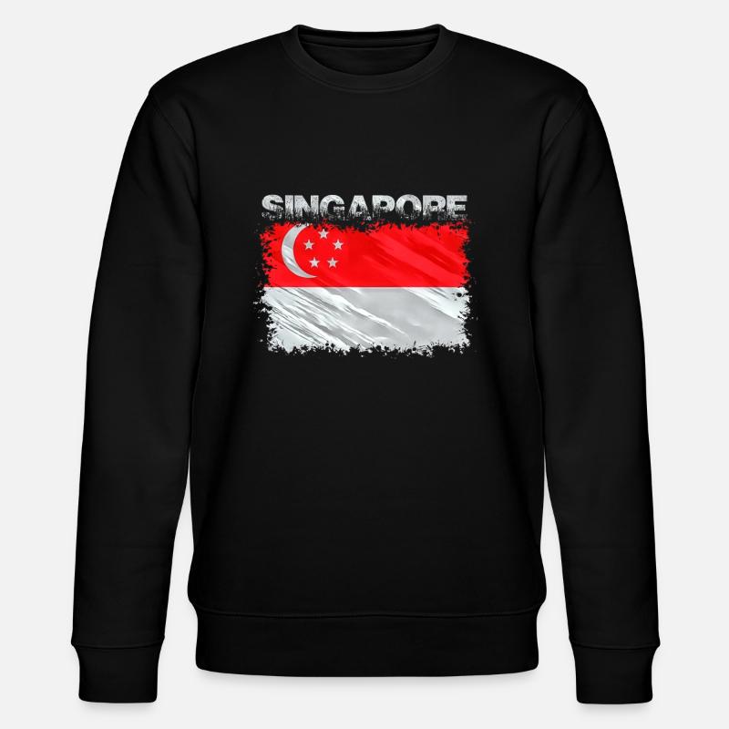 Singapur - Stanley/Stella Unisex Bio-Sweatshirt CHANGER  - Schwarz