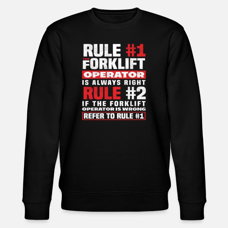 Gabelstaplerfahrer Regel Nummer Eins - Stanley/Stella Unisex Bio-Sweatshirt CHANGER - Schwarz