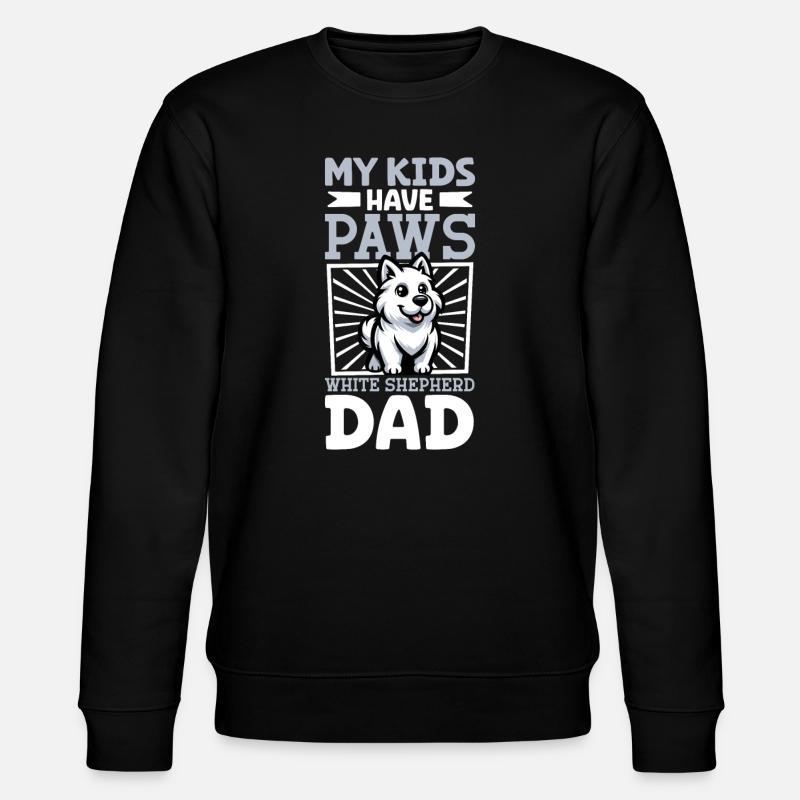Weißer Schäferhund Papa - Stanley/Stella Unisex Bio-Sweatshirt CHANGER - Schwarz