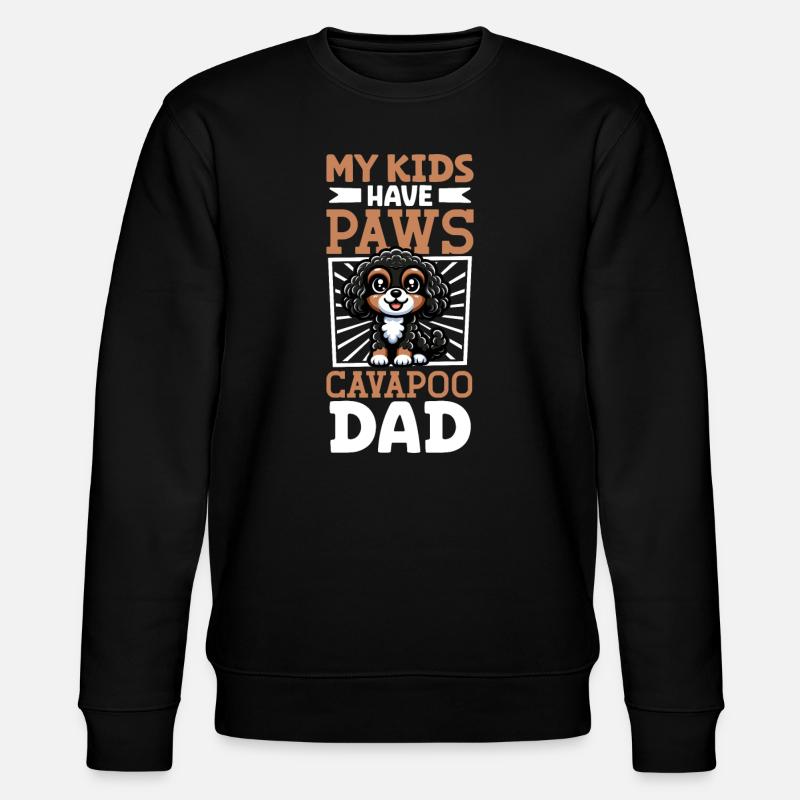 Cavapoo Papa - Stanley/Stella Unisex Bio-Sweatshirt CHANGER  - Schwarz