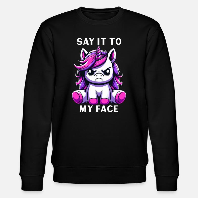 Say it to my face - Stanley/Stella Unisex Bio-Sweatshirt CHANGER - Schwarz