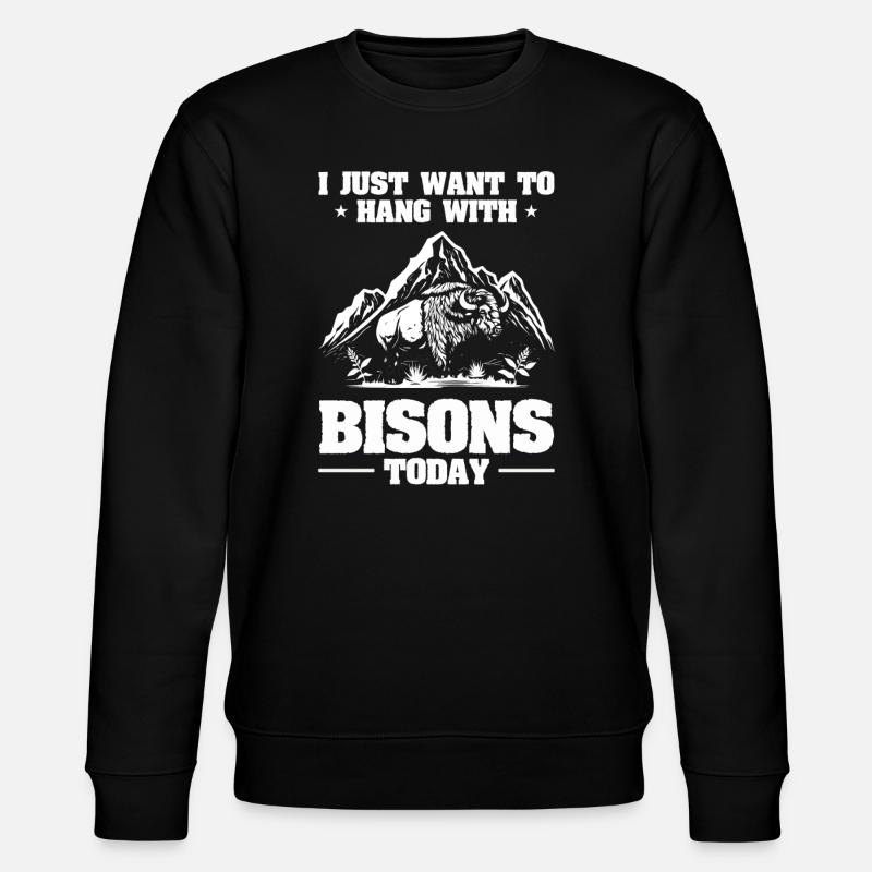 Bison de bison - Sweat bio CHANGER Stanley/Stella Unisexe - noir