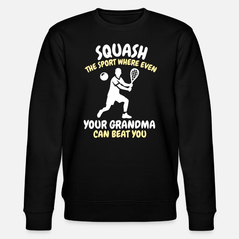 Lustiger Squash Spruch - Stanley/Stella Unisex Bio-Sweatshirt CHANGER - Schwarz