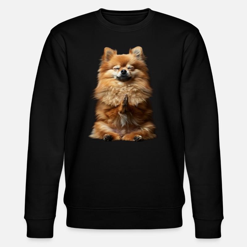 Zwergspitz - Stanley/Stella Unisex Bio-Sweatshirt CHANGER  - Schwarz