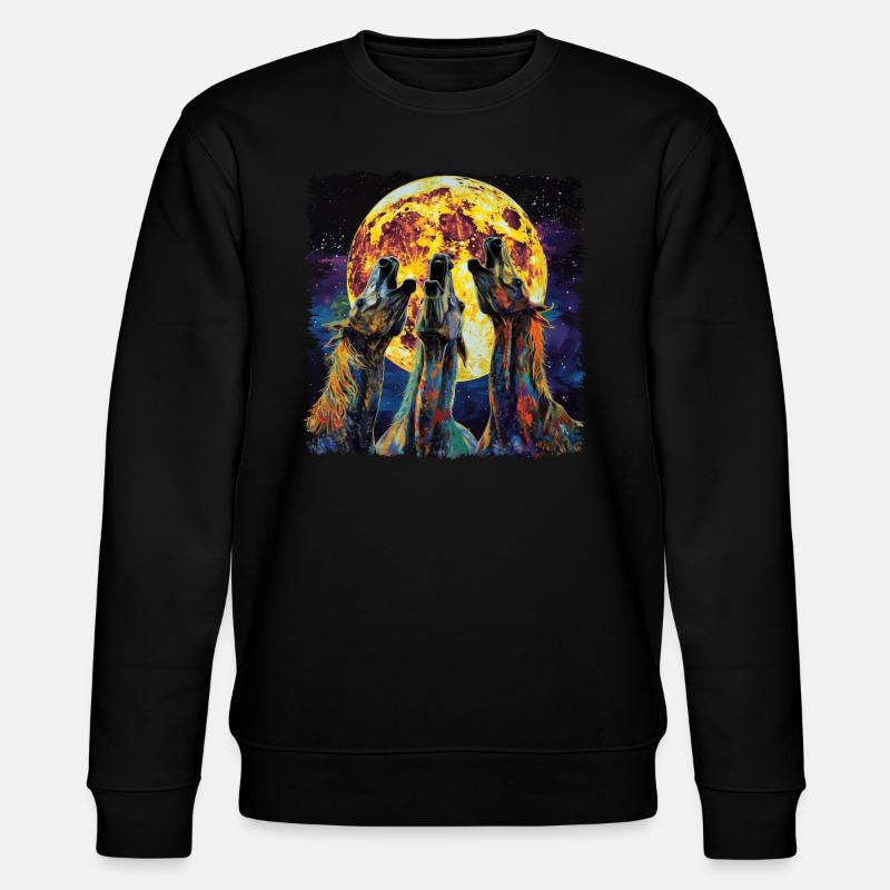 Appaloosa Pferd Howling Moon - Stanley/Stella Unisex Bio-Sweatshirt CHANGER  - Schwarz