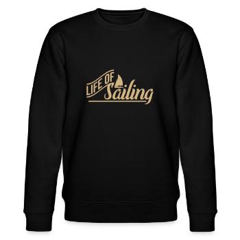 Segel Spruch Segelboot Wasser Meer Segeln - Stanley/Stella Unisex Bio-Sweatshirt CHANGER  - Schwarz - Vorne - Nik (191cm) & Marisol (170cm)
