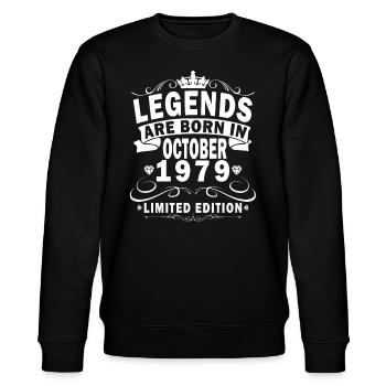 1979 Rétro 1979 Octobre Anniversaire Octobre 1979 - Sweat bio CHANGER Stanley/Stella Unisexe - noir - Devant - Nik (191cm) & Marisol (170cm)
